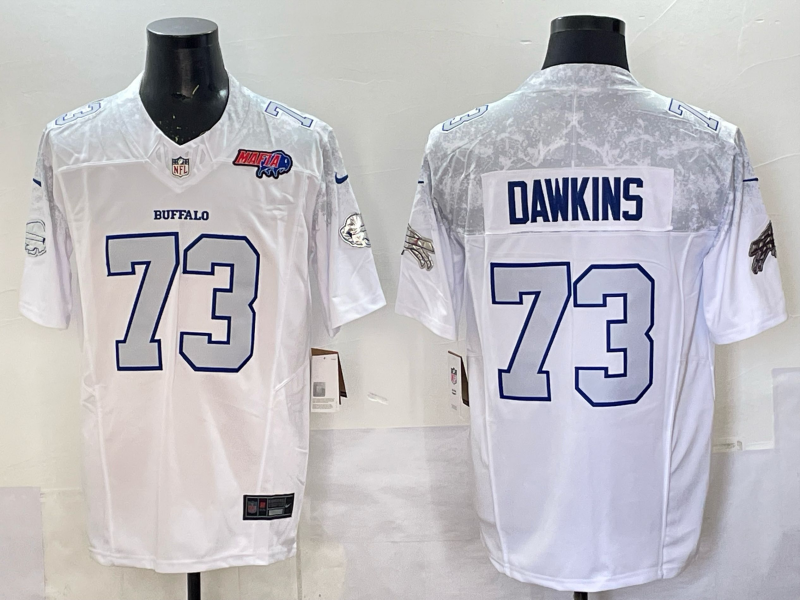 Men Buffalo Bills #73 Dawkins Nike White 2025 Rivalries Collection Limited NFL Jersey 002->buffalo bills->NFL Jersey